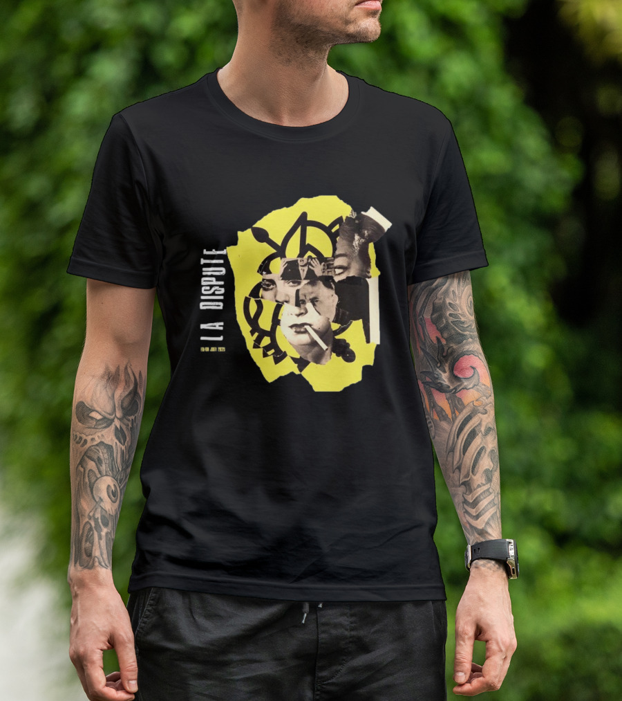 La Dispute Tour 2025 Yellow Collage Face Art T-Shirt
