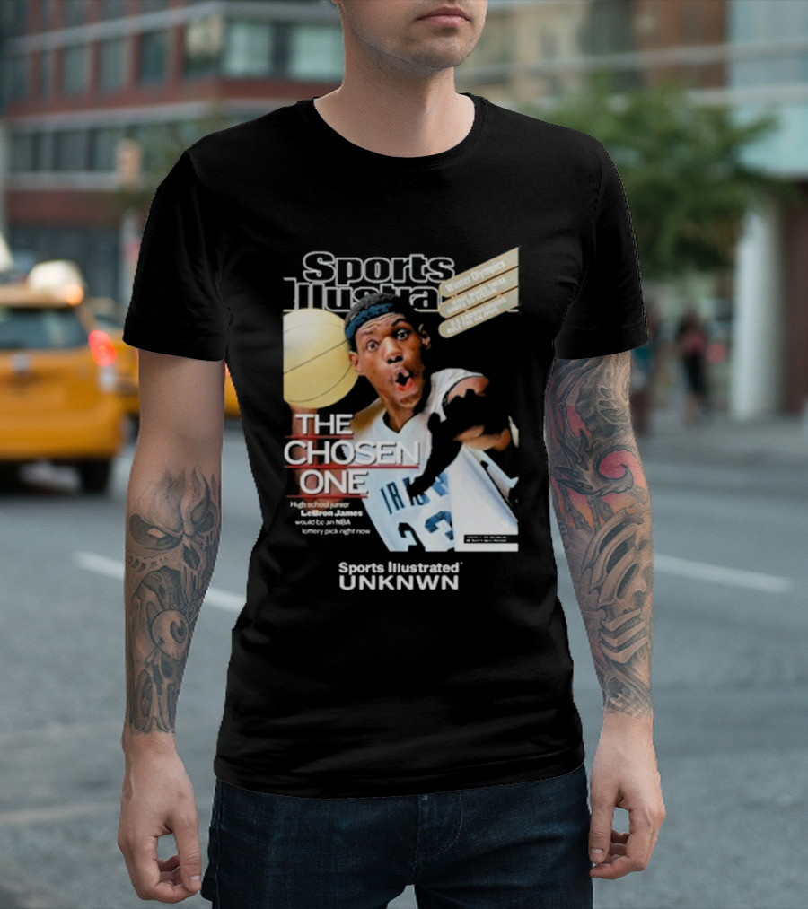 Sports Illustrated Lebron James The Chosen One High School Phenom Irish 23 Winter Olympics NBA T-Shirt