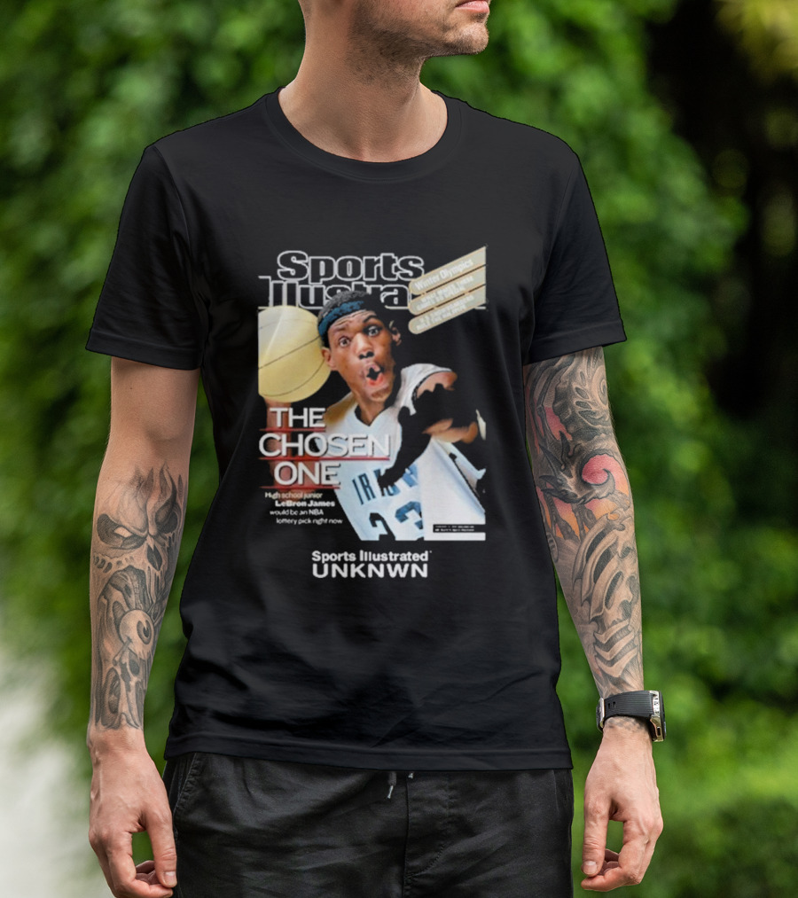 Sports Illustrated Lebron James The Chosen One High School Phenom Irish 23 Winter Olympics NBA T-Shirt
