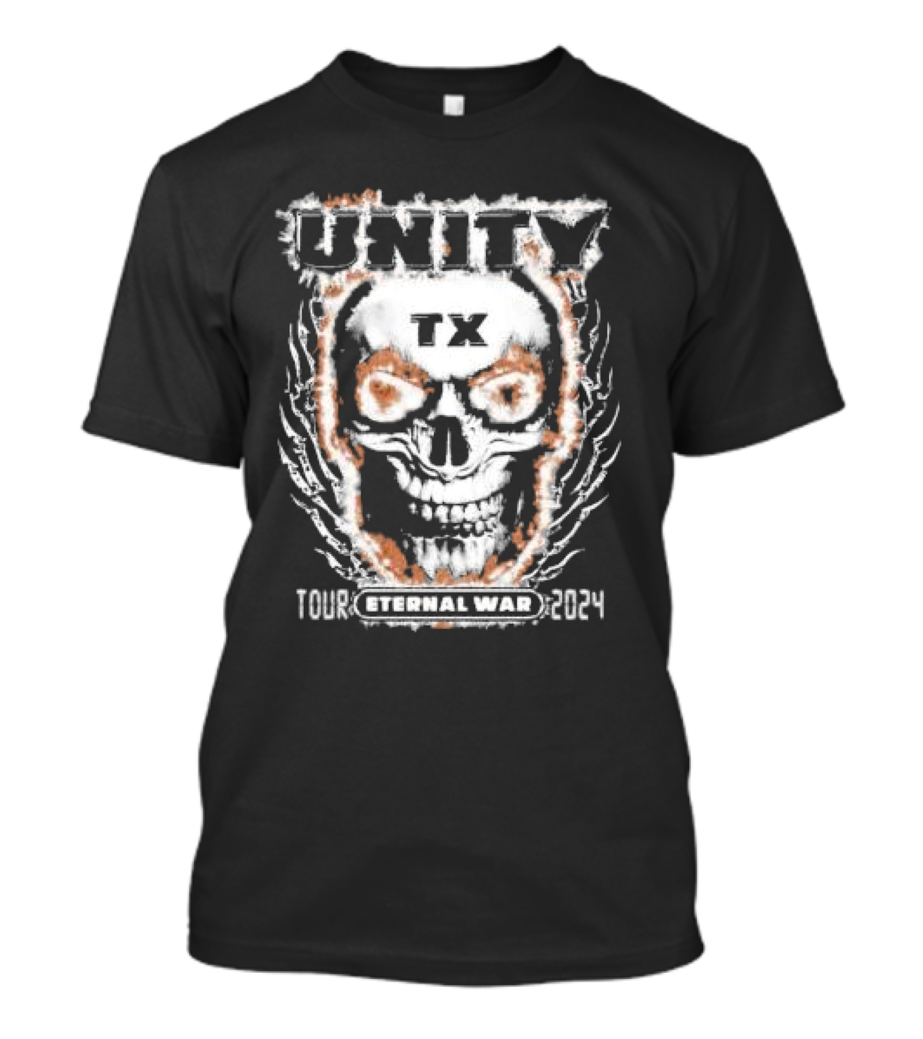 Unity TX Tour Eternal War 2024 Skull Graphic T-Shirt