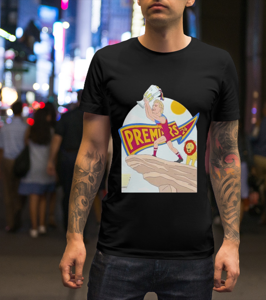 Lion King Premieres 2024 Jason Akermanis Brisbane Lions Premiership Celebration T-Shirt