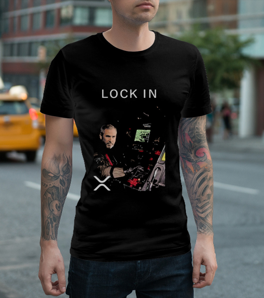 Lock In Brad Garlinghouse XRP Crypto Control Panel T-Shirt