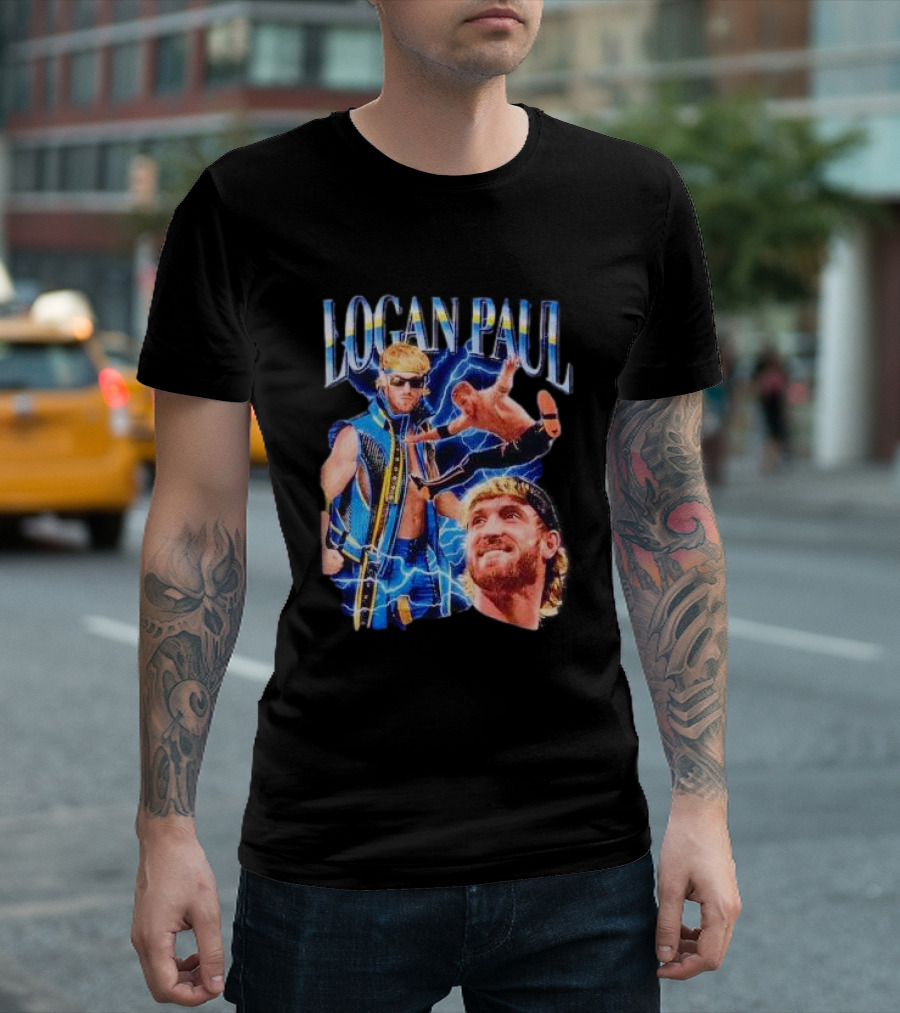 Logan Paul WWE Vintage Retro Wrestling Style T-Shirt
