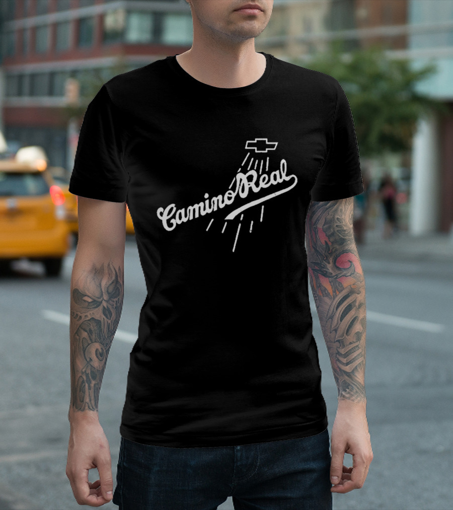 Los Angeles Dodgers Teoscar Hernandez Camino Real Chevrolet Logo T-Shirt