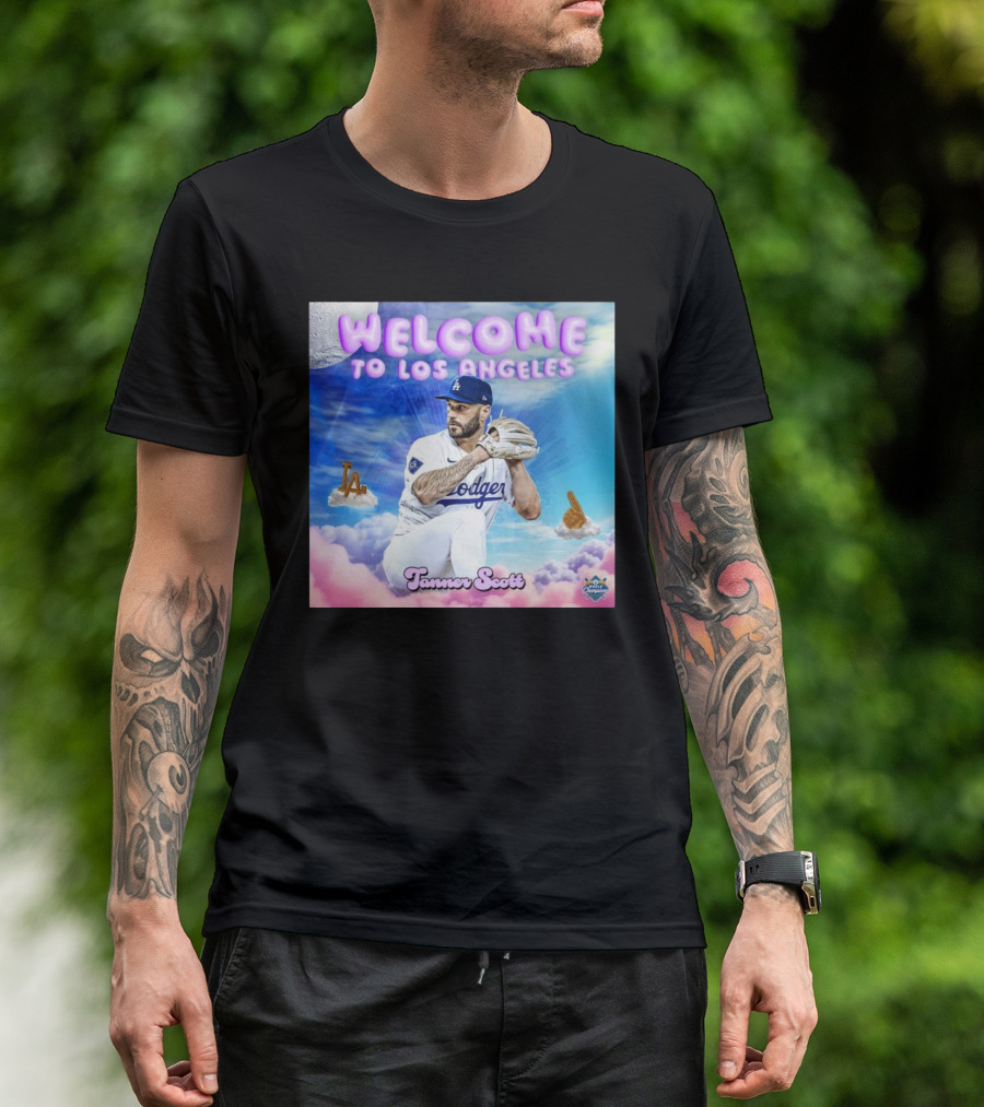 Los Angeles Dodgers Welcome Tanner Scott 2024 World Champions T-Shirt