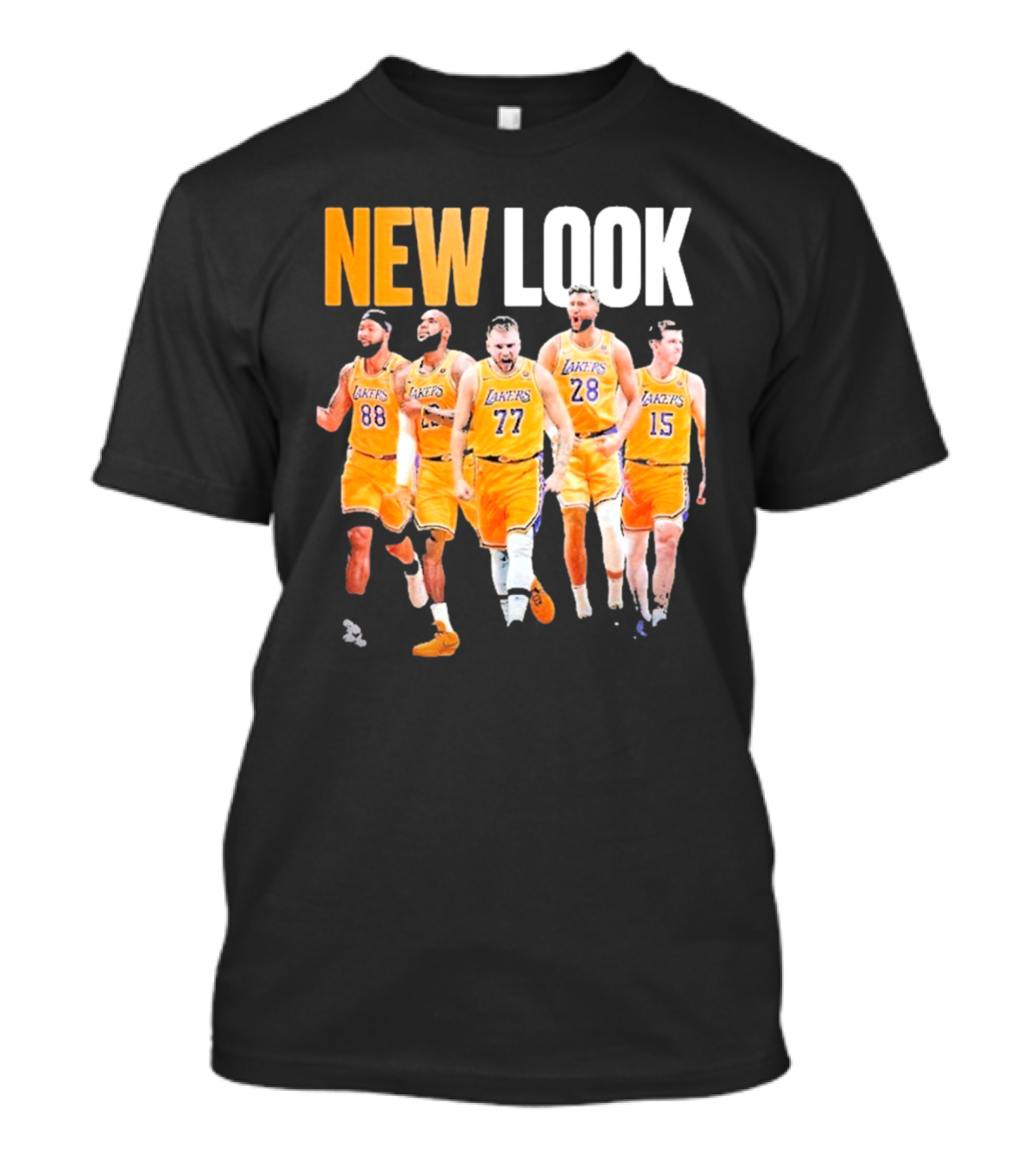 New Look Lakers Starting Five Luka Doncic 77 Los Angeles T-Shirt