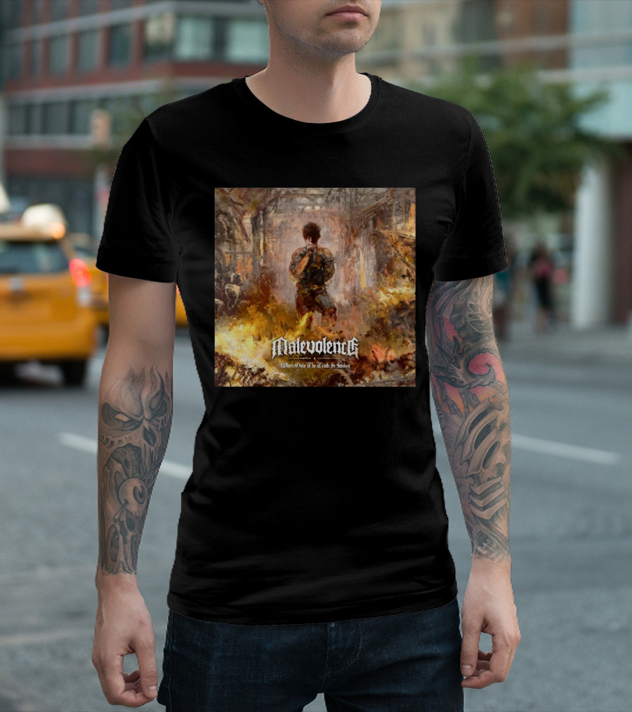 Malevolence Where Only The Truth Is Spoken Release On June 20th 2025 Fiery Chaos and Solitude T-Shirt