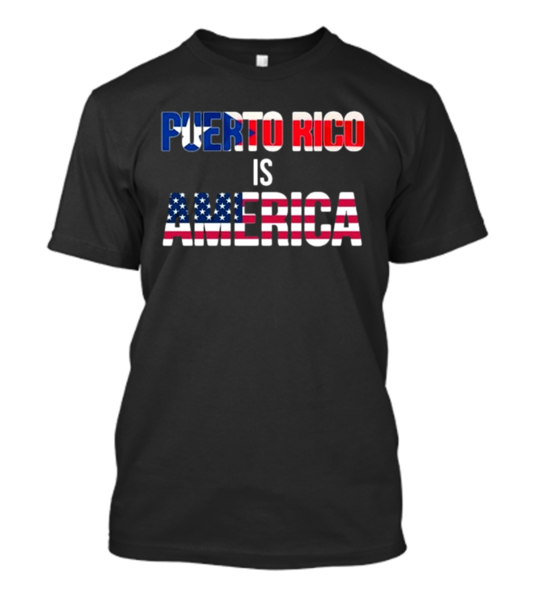 Puerto Rico Is America Flag Colors USA Stars And Stripes T-Shirt