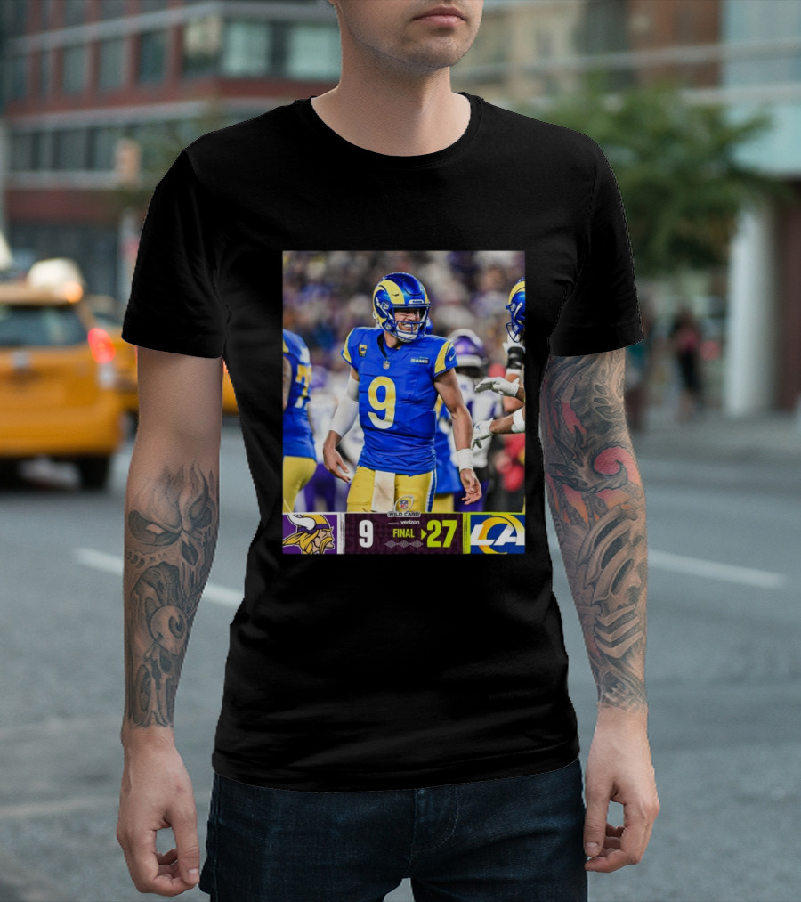 NFL Wild Card Matthew Stafford Los Angeles Rams 27-9 Victory Over Minnesota Vikings T-Shirt