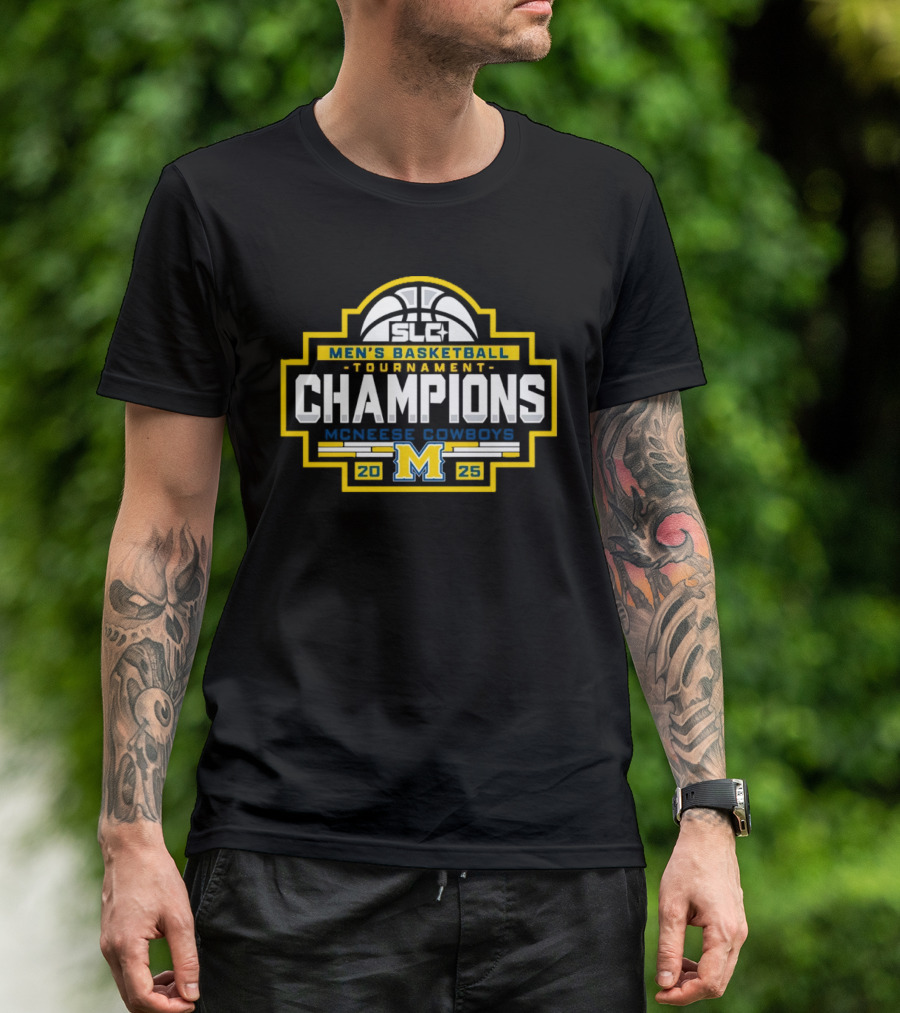 Men's Basketball Tournament Champions McNeese Cowboys 2025 T-Shirt