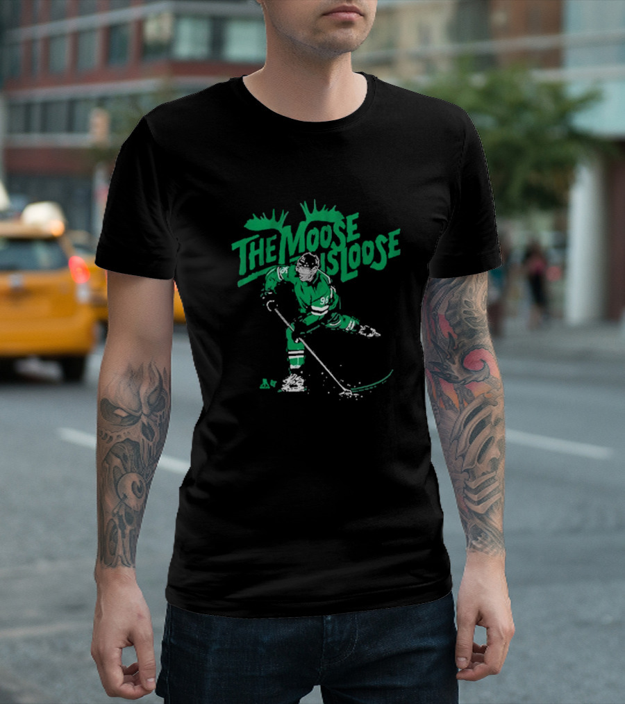 The Moose Is Loose Hockey Player Number 96 T-Shirt