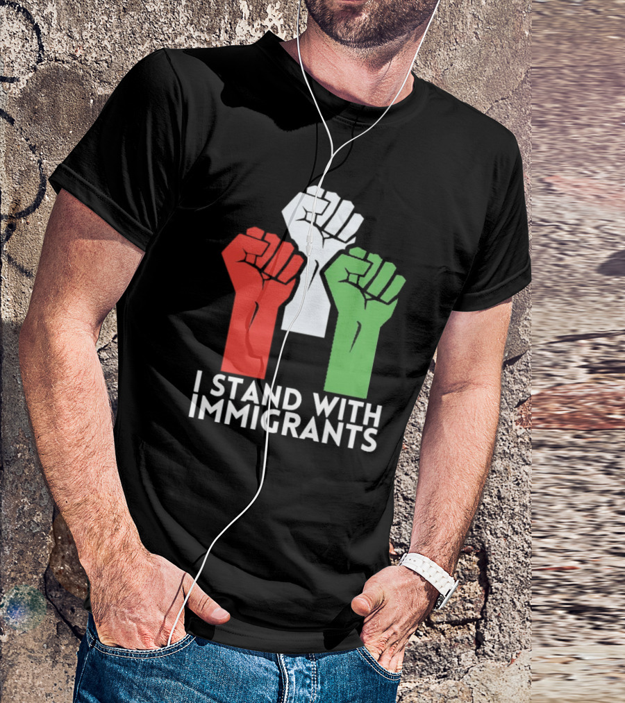 Mexican I Stand With Immigrants Fist Symbol T-Shirt
