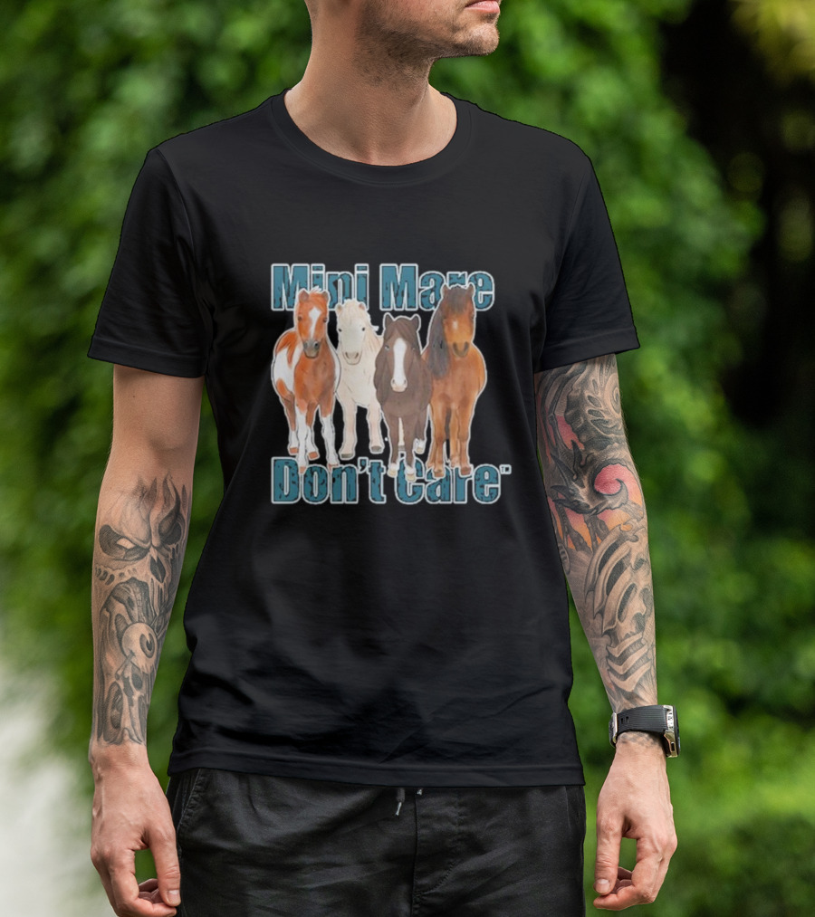 Mini Mare Don't Care Horse Trio T-Shirt