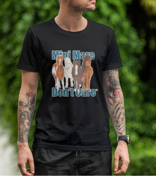 Mini Mare Don't Care Horse Trio T-Shirt
