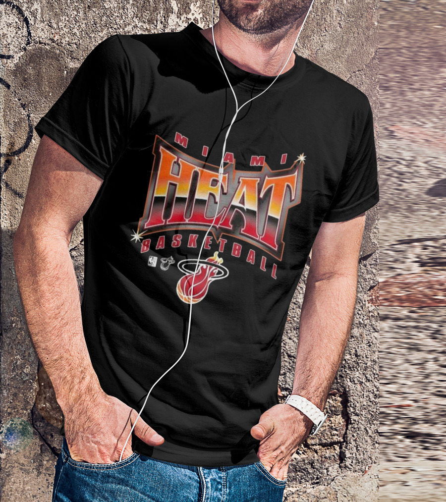 Miami Heat Basketball Worldwide Glow Up NBA Icons T-Shirt