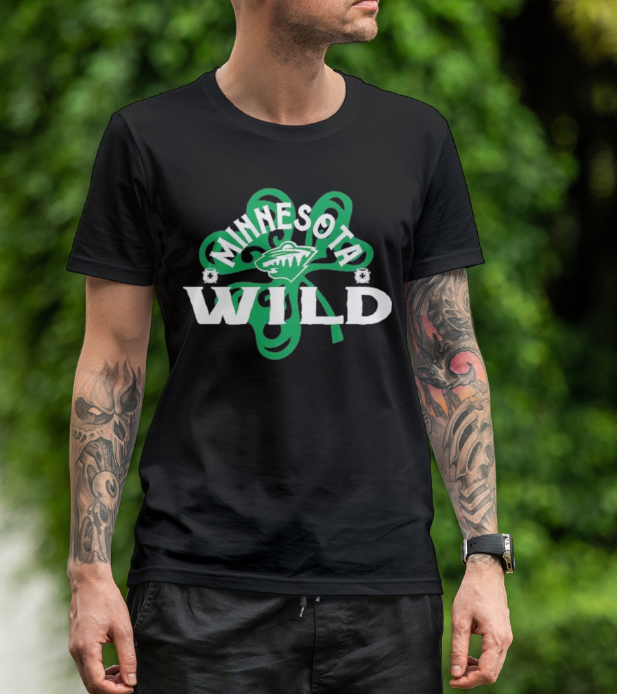 Minnesota Wild St. Patrick’s Day Shamrock T-Shirt