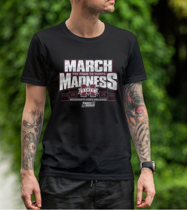 March Madness The Road To Tampa 2025 Mississippi State Bulldogs T-Shirt