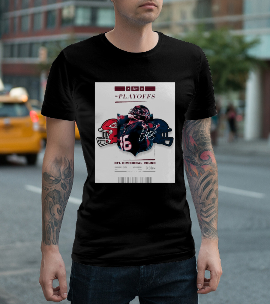 Mississippi State The Playoffs NFL Divisional Round Denico Autry Kansas City Chiefs Houston Texans Signature NFL Matchup 3:30 PM T-Shirt