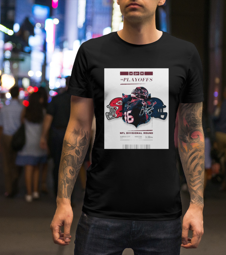 Mississippi State The Playoffs NFL Divisional Round Denico Autry Kansas City Chiefs Houston Texans Signature NFL Matchup 3:30 PM T-Shirt