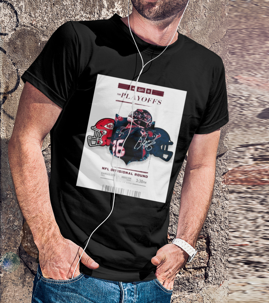 Mississippi State The Playoffs NFL Divisional Round Denico Autry Kansas City Chiefs Houston Texans Signature NFL Matchup 3:30 PM T-Shirt