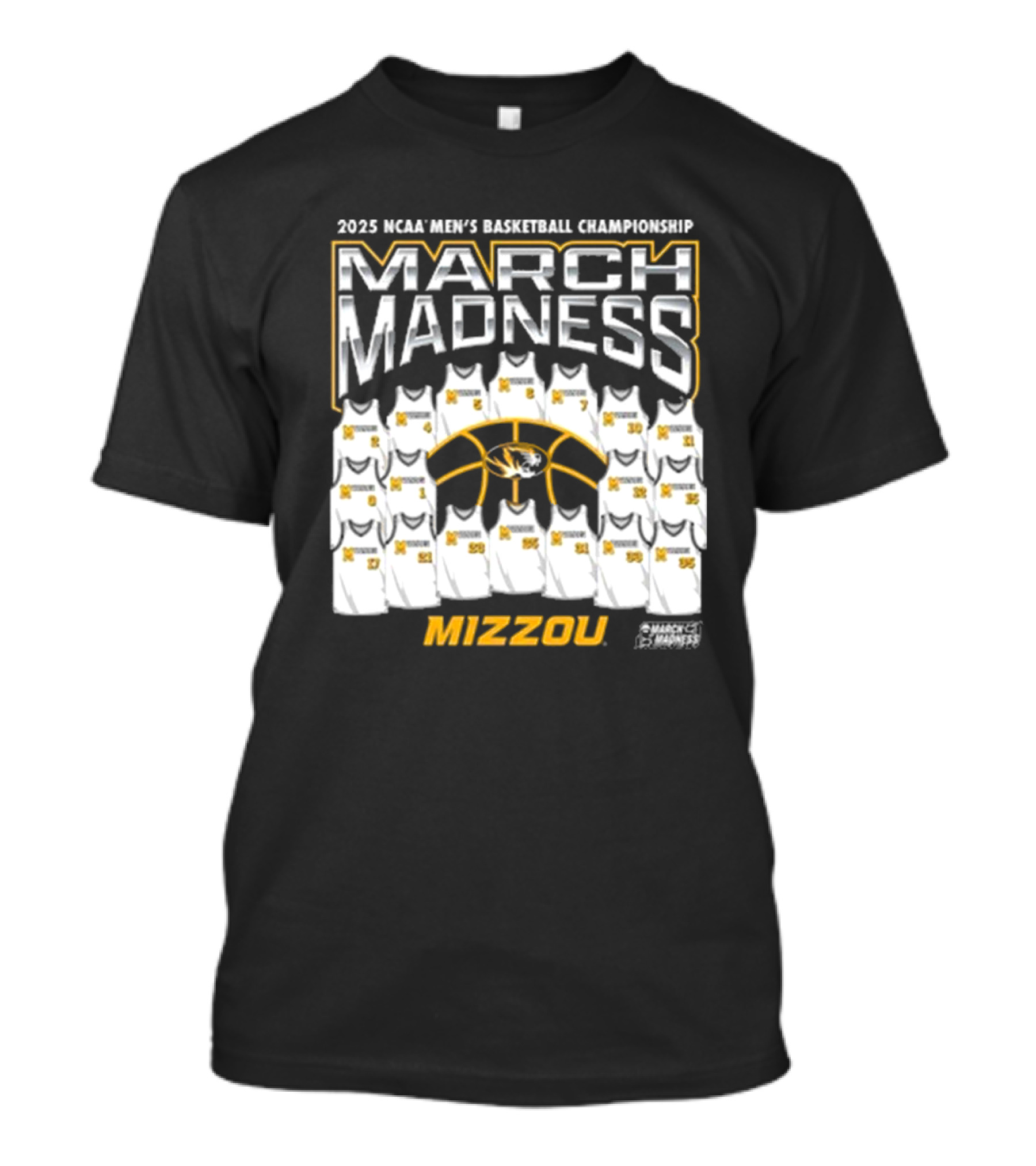 2025 NCAA Men's Basketball Championship March Madness Mizzou Tigers T-Shirt
