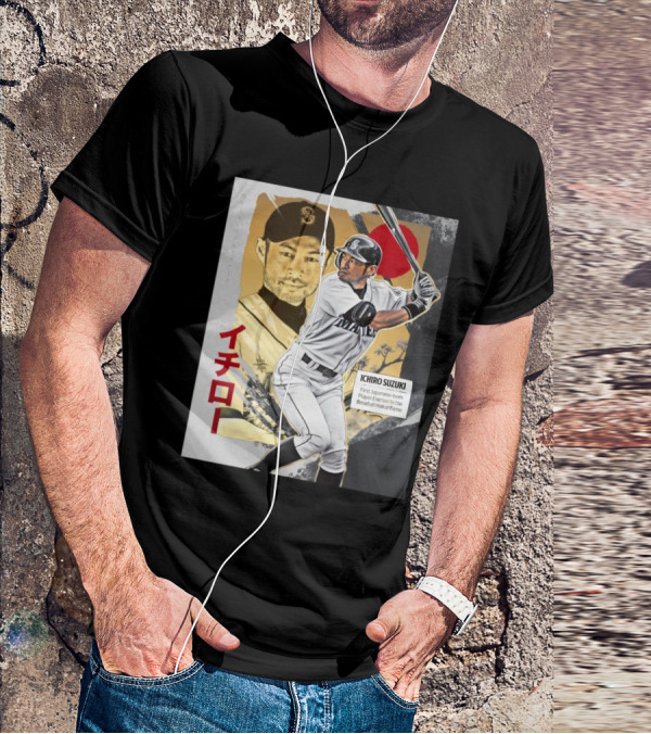Ichiro Suzuki Seattle Mariners First Japanese-Born Player Elected To Baseball Hall Of Fame Red Sun T-Shirt