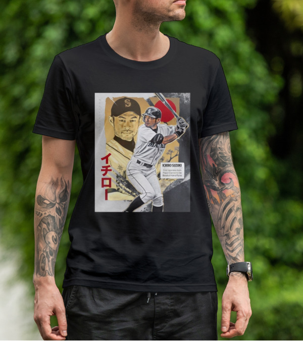 Ichiro Suzuki Seattle Mariners First Japanese-Born Player Elected To Baseball Hall Of Fame Red Sun T-Shirt