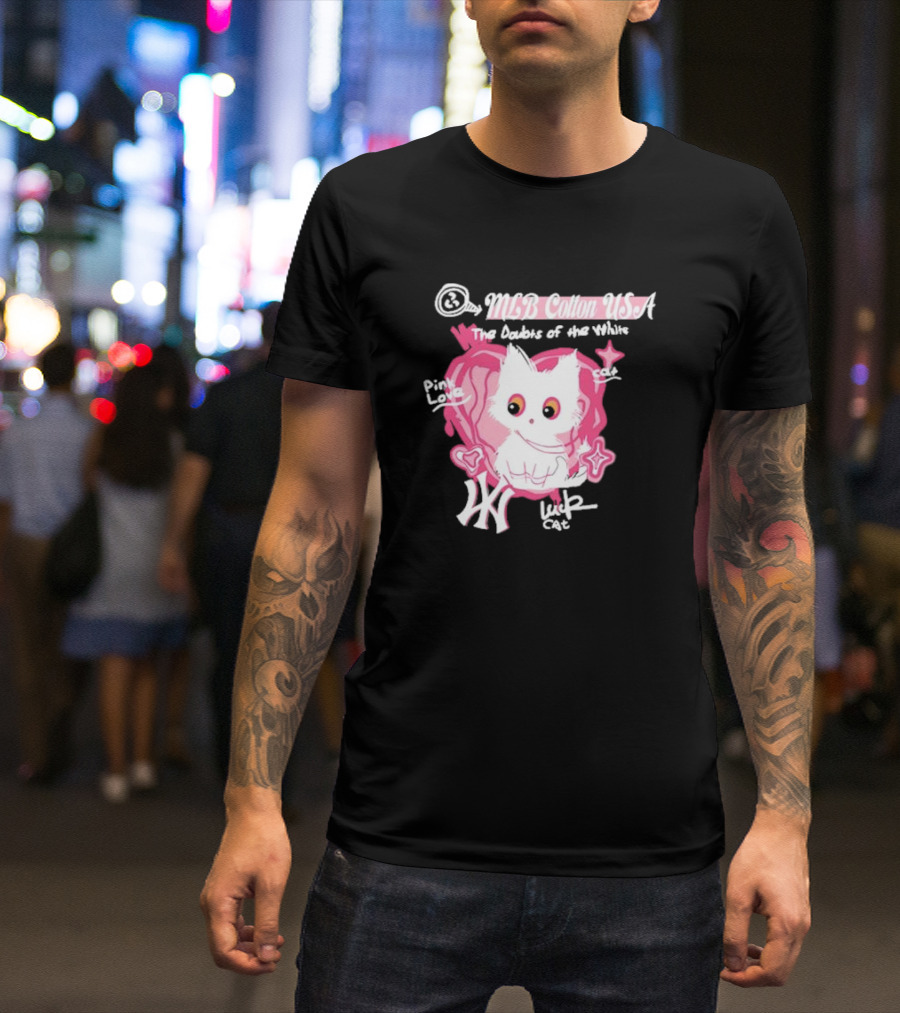 MLB Cotton USA The Doubts Of Our Values Lucky Cat T-Shirt