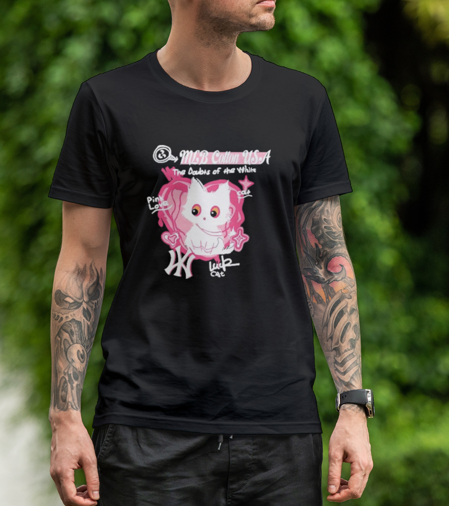 MLB Cotton USA The Doubts Of Our Values Lucky Cat T-Shirt