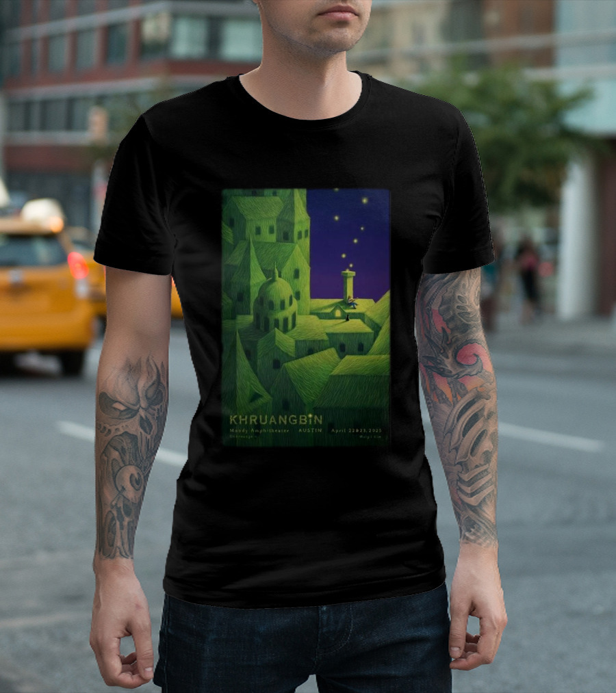 Khruangbin Moody Amphitheater Austin April 22 23 2025 Murugi Kim Artwork T-Shirt