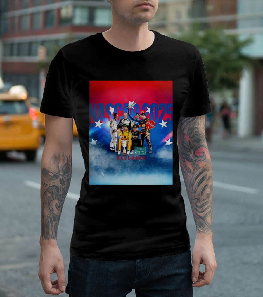 NASCAR 2025 West Ryan Expy Chicago Loop Calendar Racing Champions T-Shirt