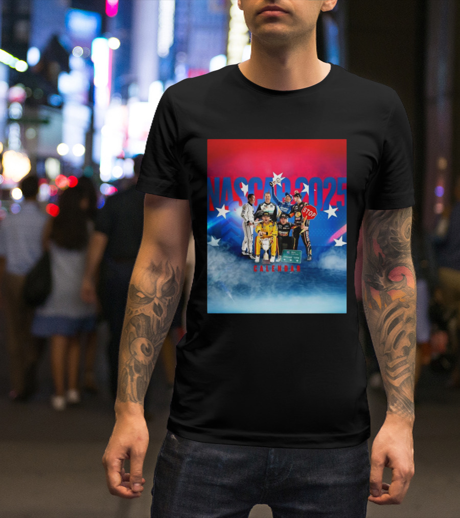 NASCAR 2025 West Ryan Expy Chicago Loop Calendar Racing Champions T-Shirt