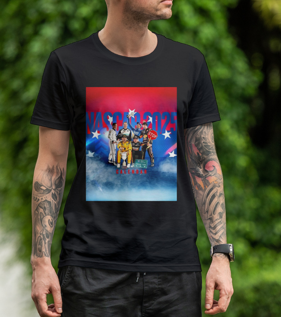 NASCAR 2025 West Ryan Expy Chicago Loop Calendar Racing Champions T-Shirt