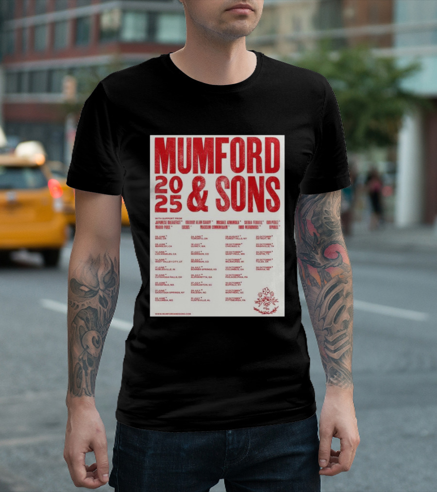 Mumford And Sons 2025 Tour Dates With Japanese Breakfast And More Starting June 5 In Bend OR T-Shirt