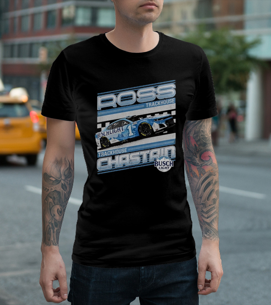 Ross Chastain Trackhouse Busch Light Racing Car 2025 T-Shirt