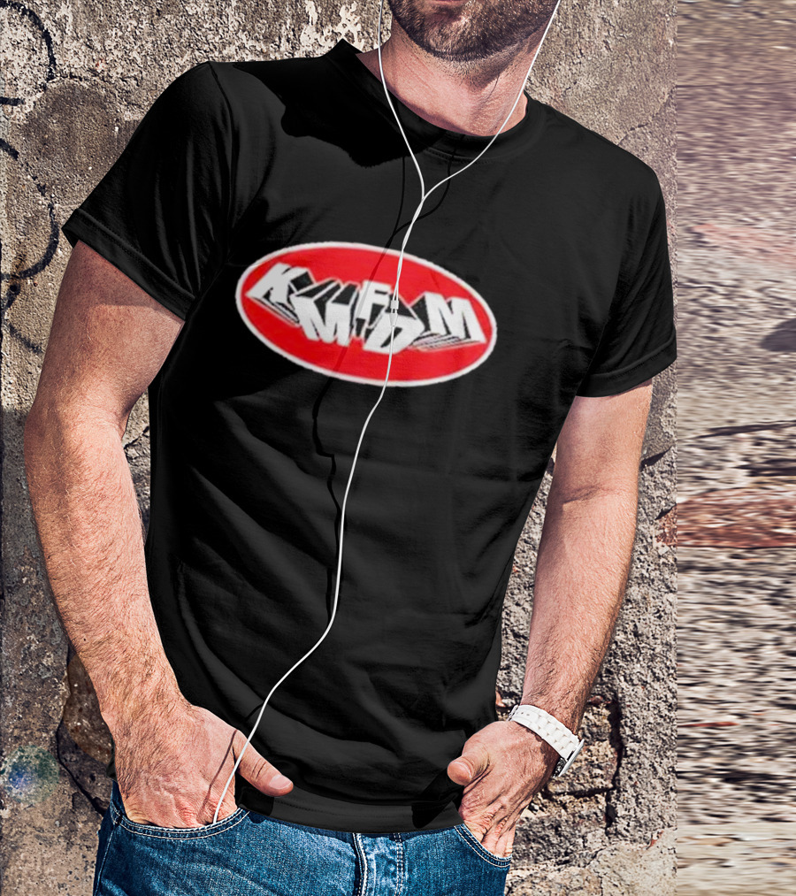 Natalie Samantha Rupnow Wear KMFDM Oval Red Logo T-Shirt
