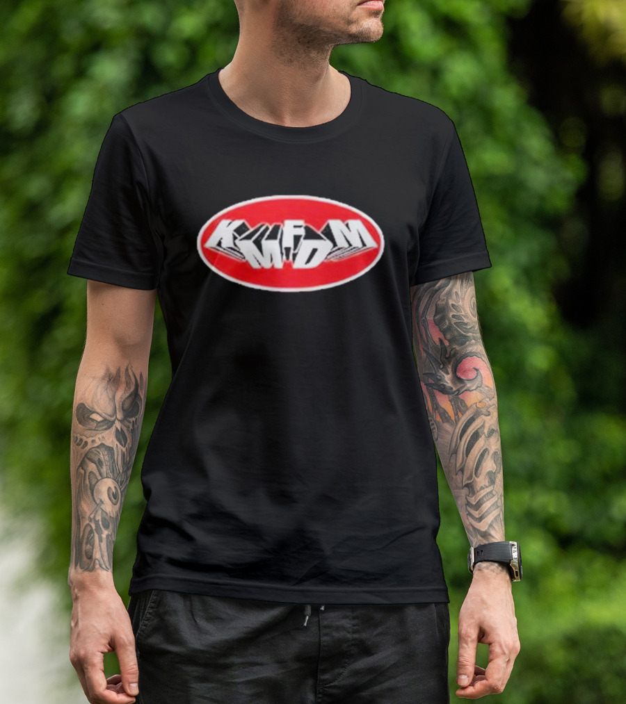 Natalie Samantha Rupnow Wear KMFDM Oval Red Logo T-Shirt