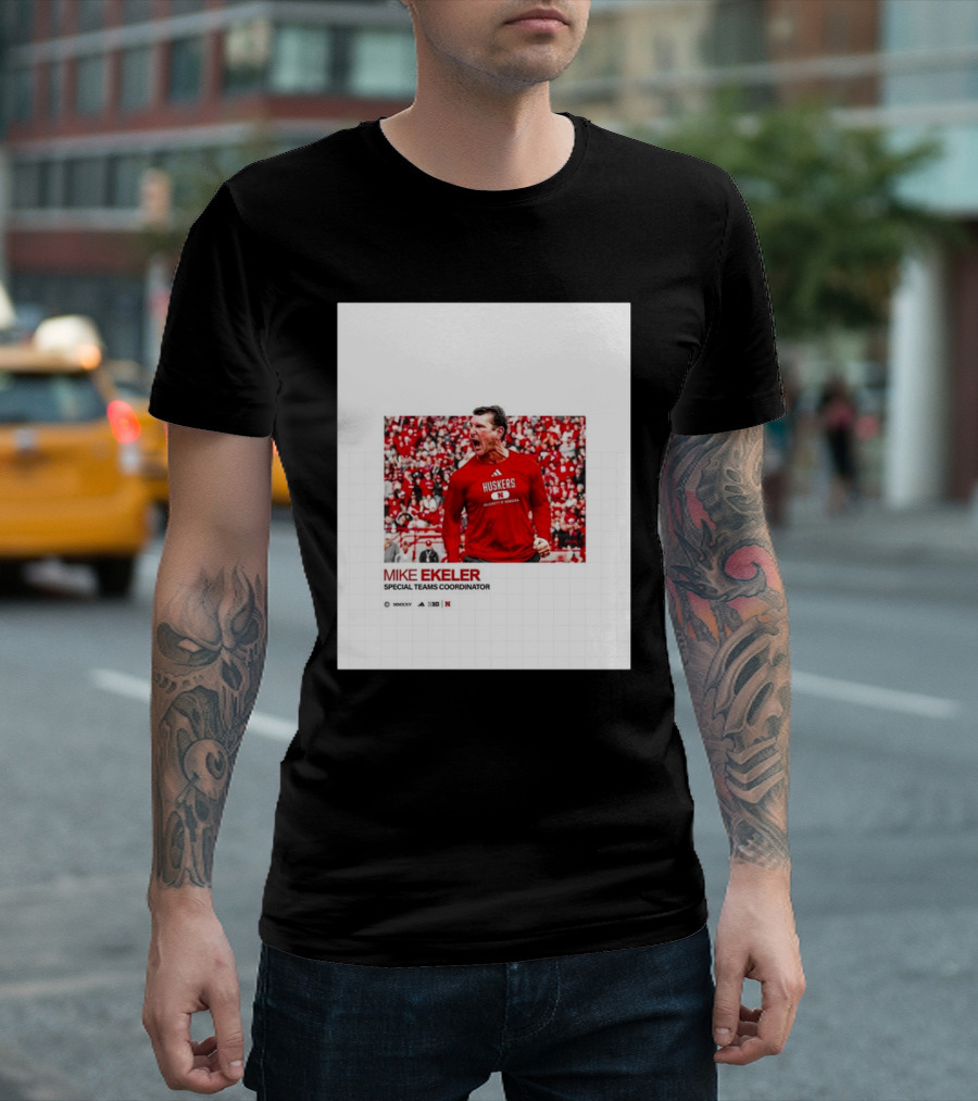 Mike Ekeler Nebraska Cornhuskers Huskers Special Teams Coordinator Football T-Shirt