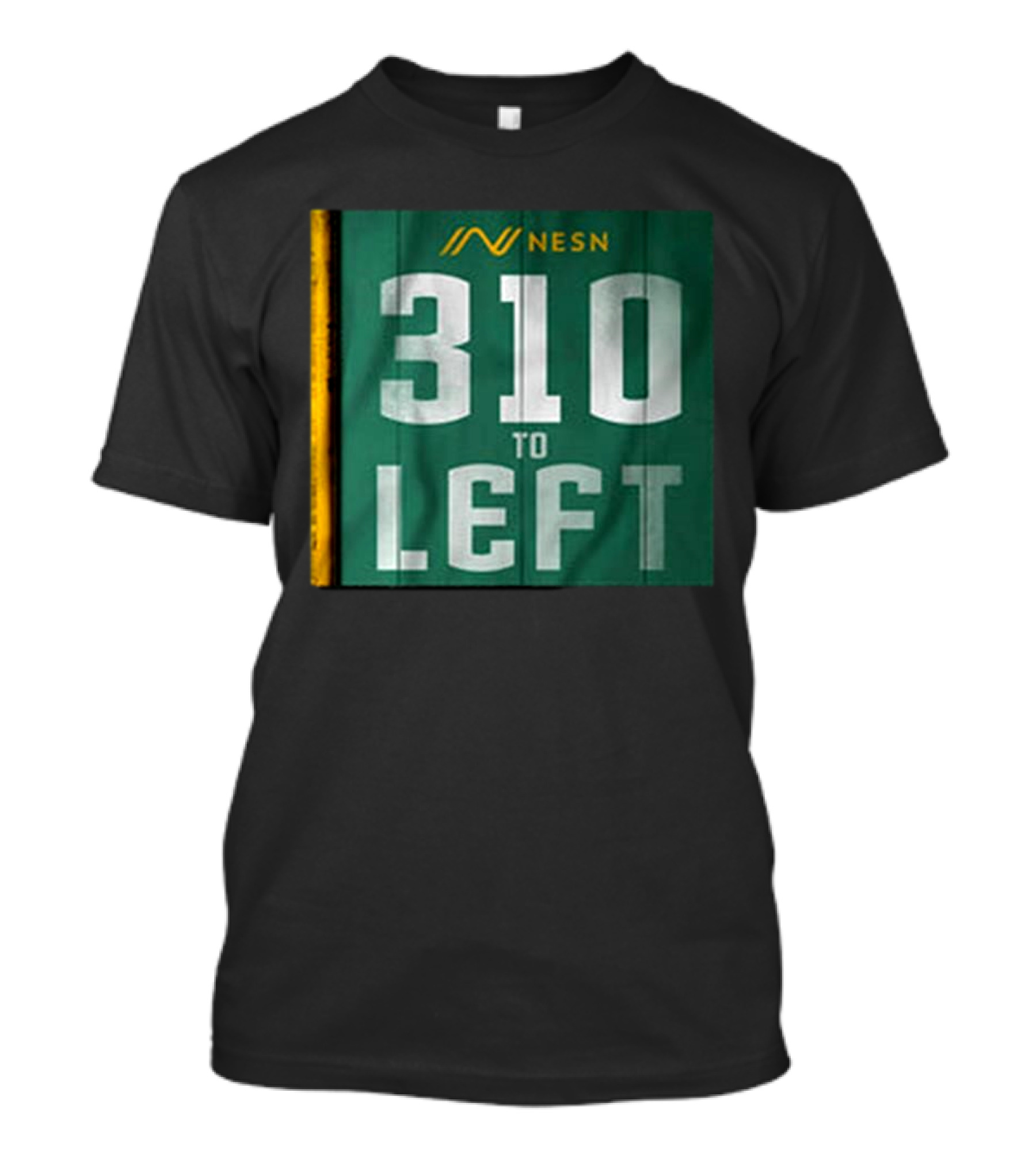 NESN 310 To Left Fenway Park Green Monster Baseball Wall T-Shirt