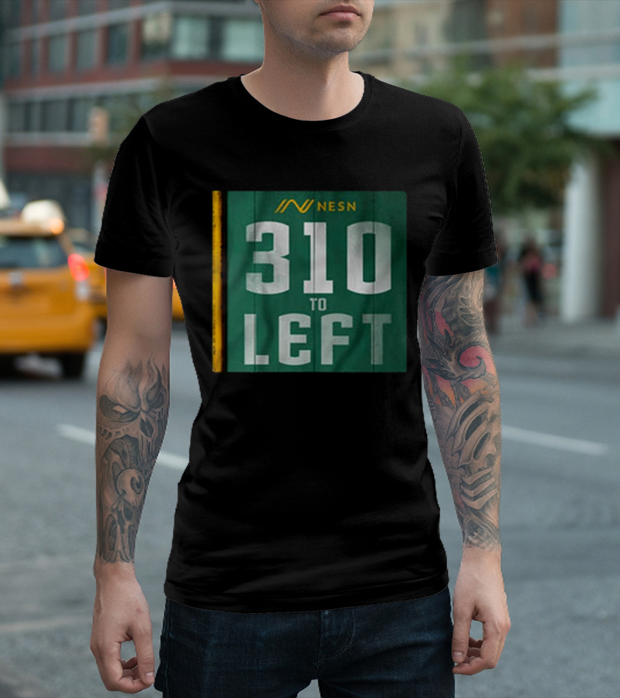 NESN 310 To Left Fenway Park Green Monster Baseball Wall T-Shirt