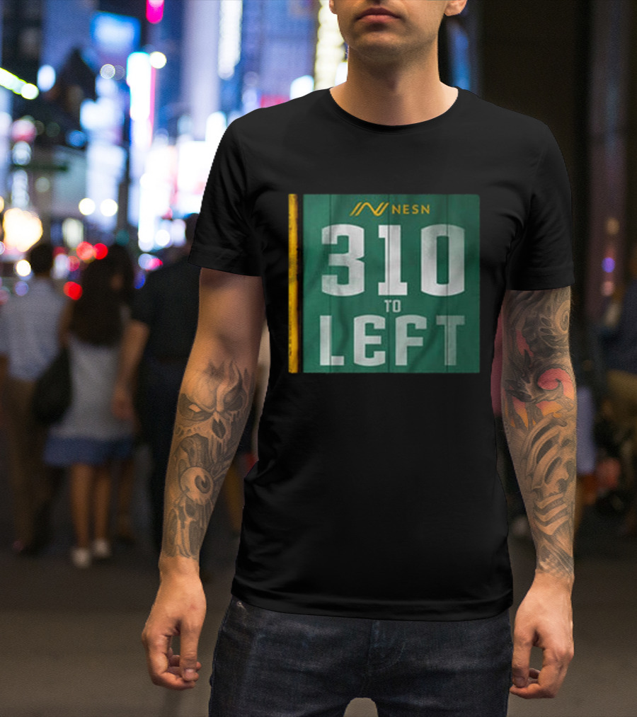 NESN 310 To Left Fenway Park Green Monster Baseball Wall T-Shirt