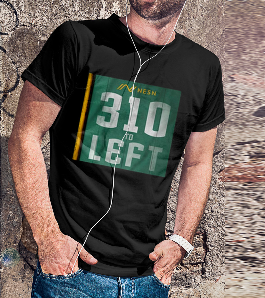 NESN 310 To Left Fenway Park Green Monster Baseball Wall T-Shirt