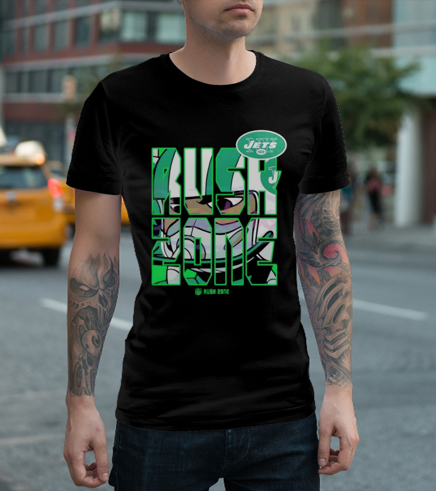 New York Jets NFL Rush Zone Cartoon Football Jets T-Shirt