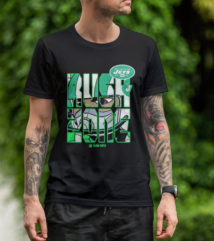 New York Jets NFL Rush Zone Cartoon Football Jets T-Shirt