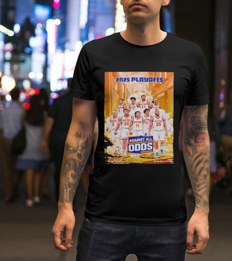 2025 Playoffs New York Against All Odds Team Players T-Shirt