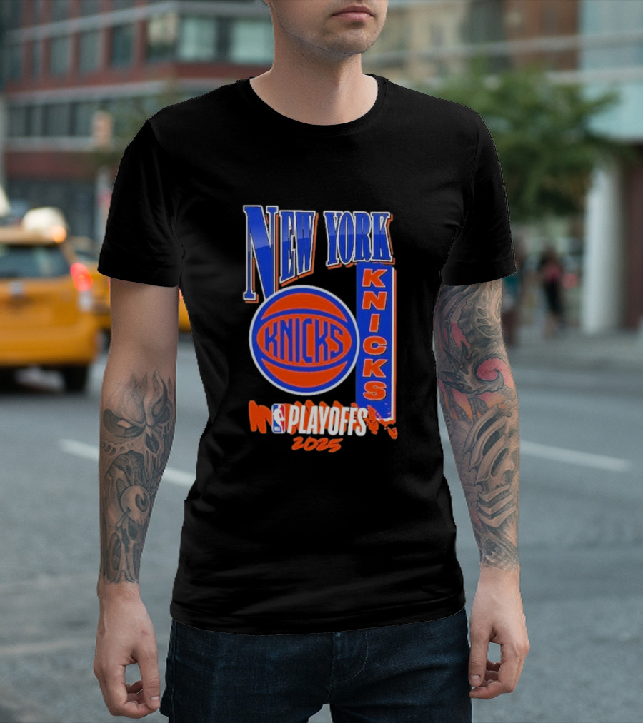 New York Knicks Playoffs 2025 Hype NBA T-Shirt
