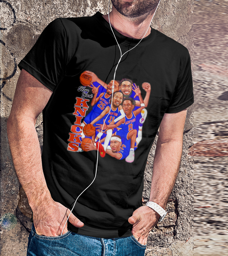 New York Knicks Basketball Caricatures Team Group Fan Favorite T-Shirt