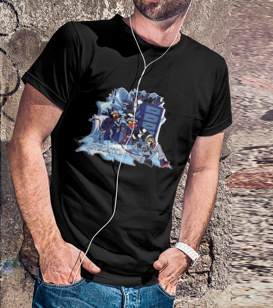 Antarctica New Looney Tunes Style Characters Climbers Cartoon T-Shirt