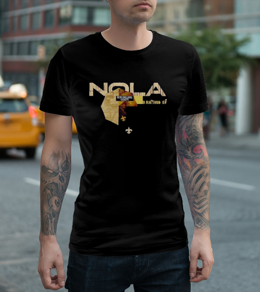 NOLA New Orleans Saints 2025 NFL Draft Cluster Fleur-de-Lis T-Shirt