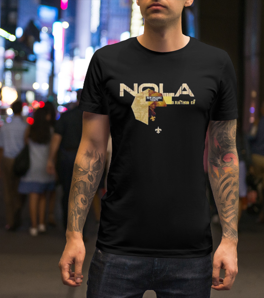 NOLA New Orleans Saints 2025 NFL Draft Cluster Fleur-de-Lis T-Shirt